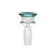 Round Glass Bong Bowl - 14mm Male Teal