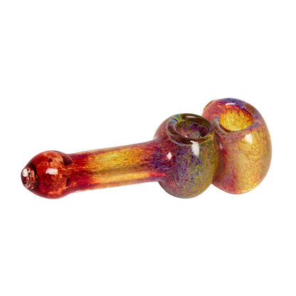 6-inch glass double-bowled pipe smoking device tropical fish scale swirling colors fun aquatic design