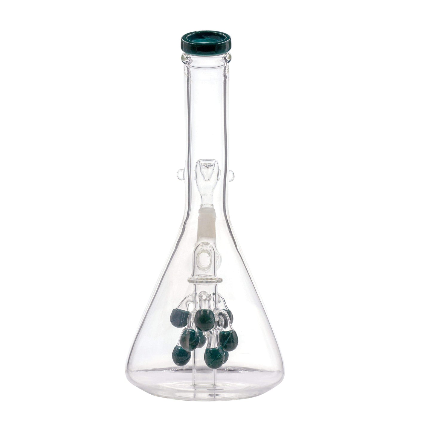 10-inch glass bong smoking device bent neck with 8 bulbs seeded percolator with splashguard bent neck