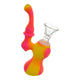 Silicone Bubbler - 5in Pink / Yellow