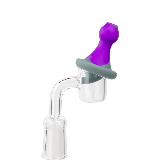 Silicone Carb Cap Purple and Grey