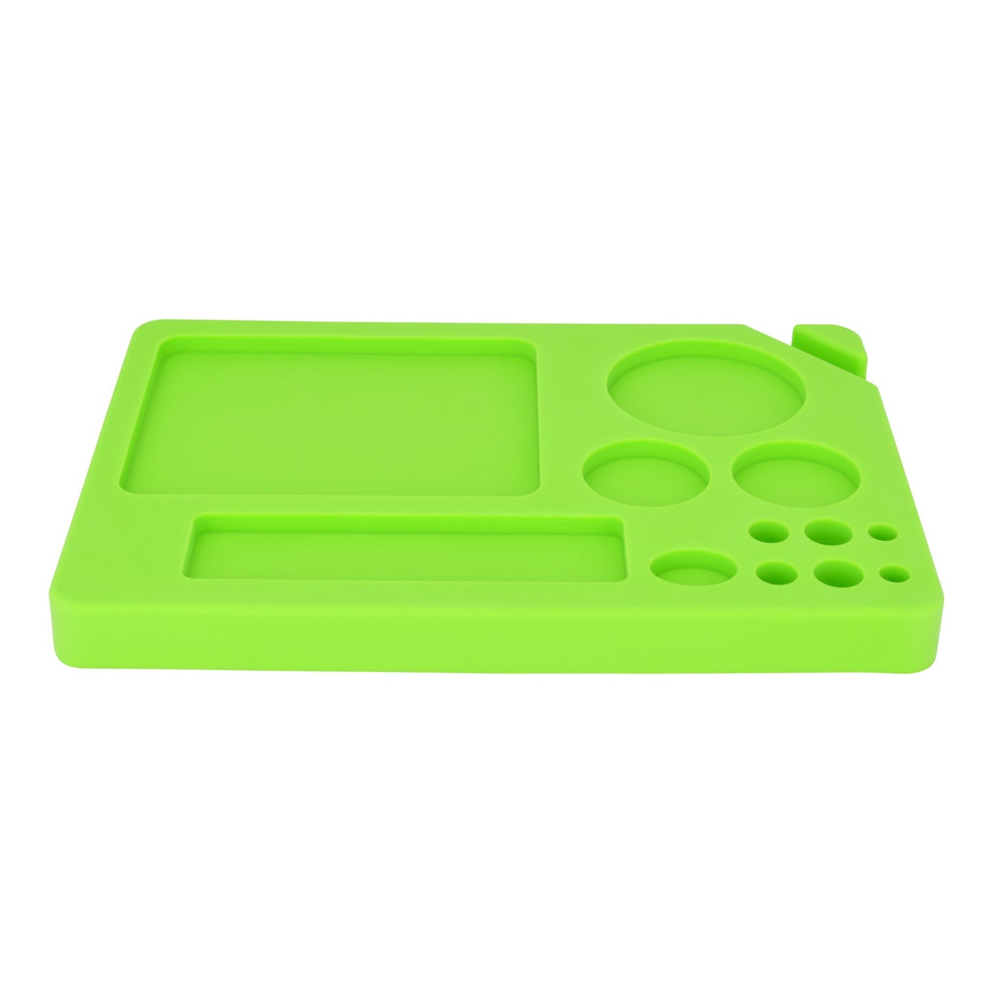 Handy rectangular silicone dab tray plate smoking accessory unique shape with compartment for dab, wax and smoking items