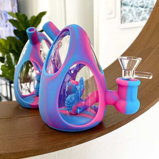 Silicone Dino Egg Mini Bong - 5in