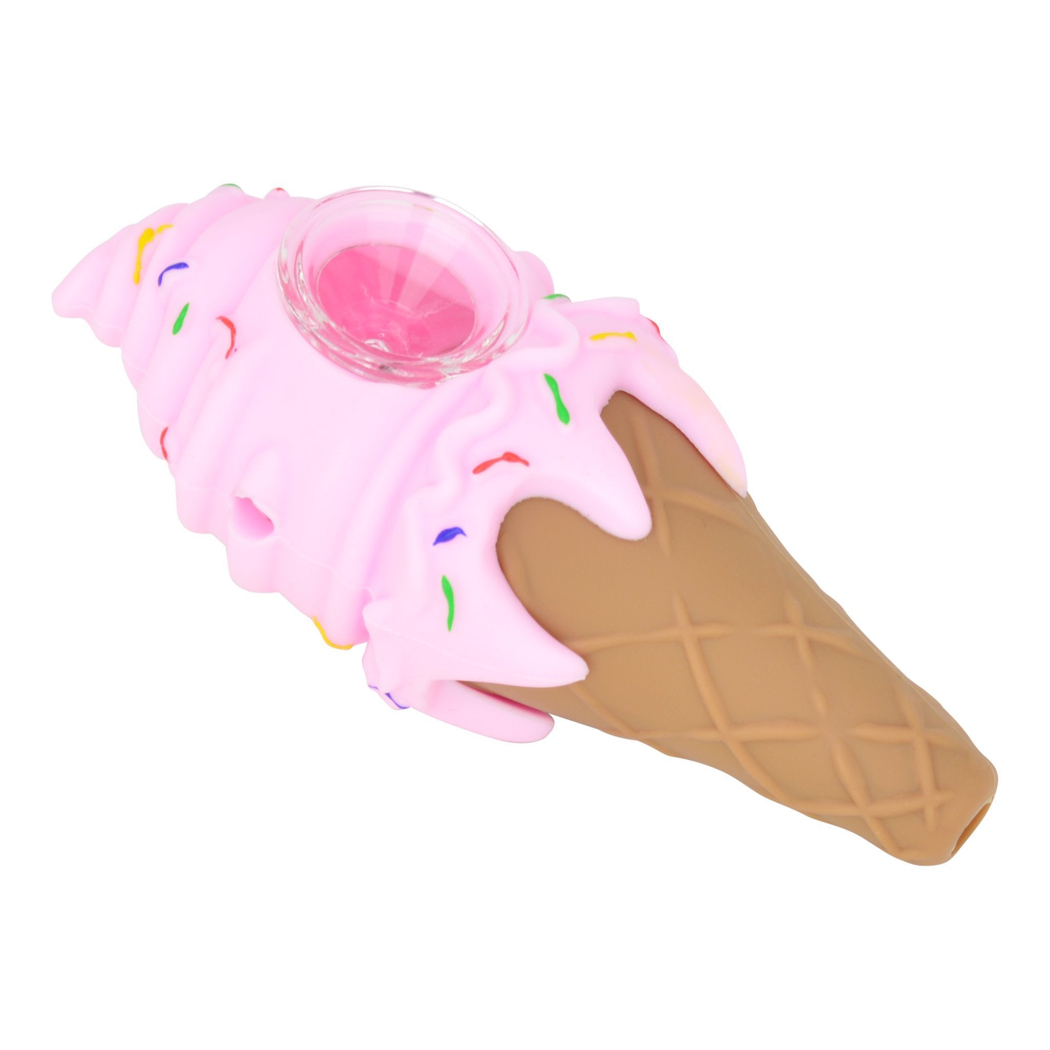 5 Ice Cream Cone Silicone Hand PipeDiff Colors-1,3 or 6 Pc — MJ Wholesale