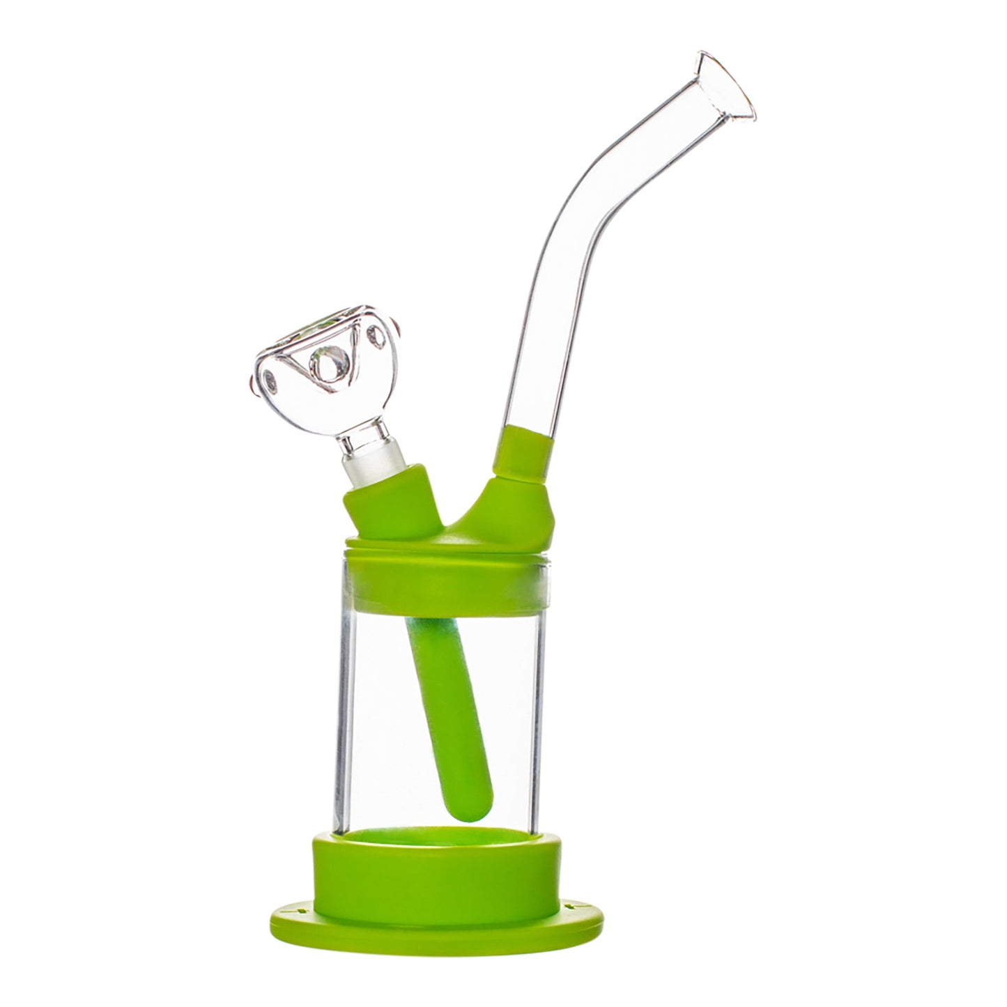 Silicone Sipper Tube Bong - 8.5in Green