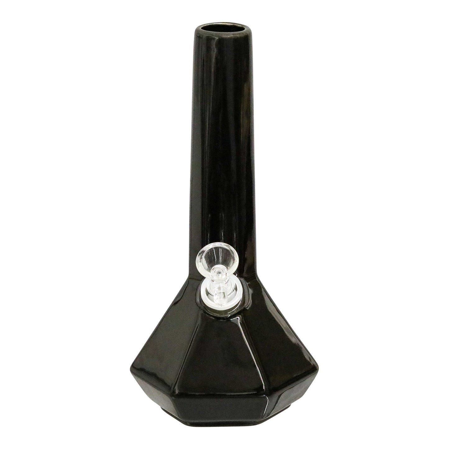 Solid Hexagonal Bong - 10in Black