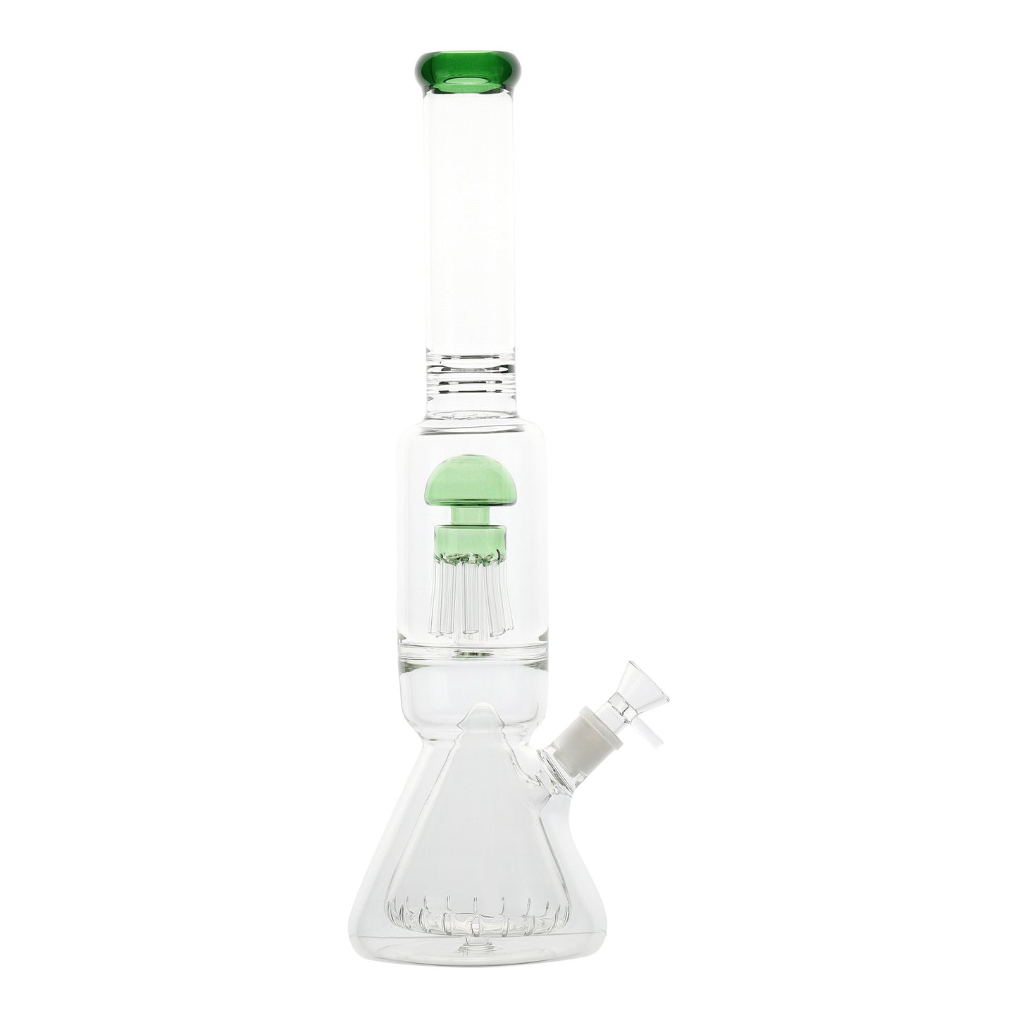 Sprouted Mushroom Perc Bong - 18in Green