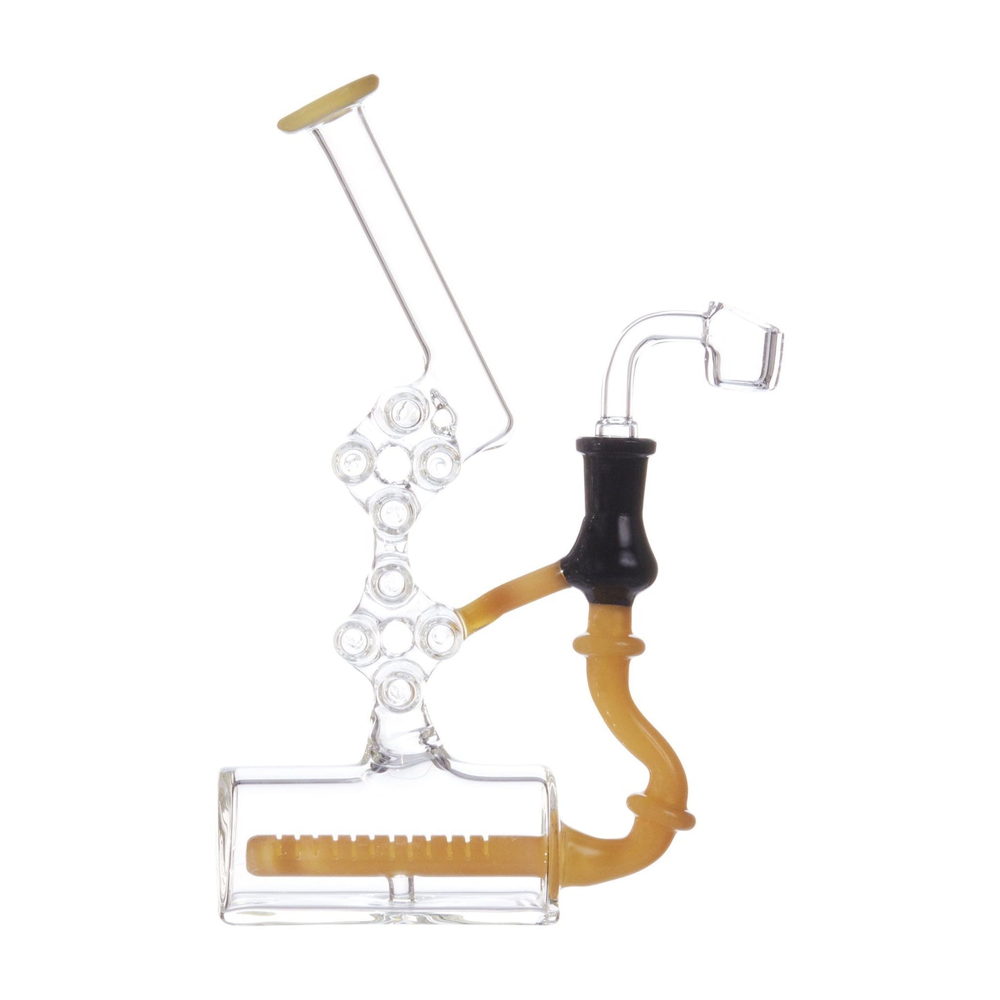8-inch clear glass dab rig smoking device XL inline perc labyrinthine laboratory experiment design