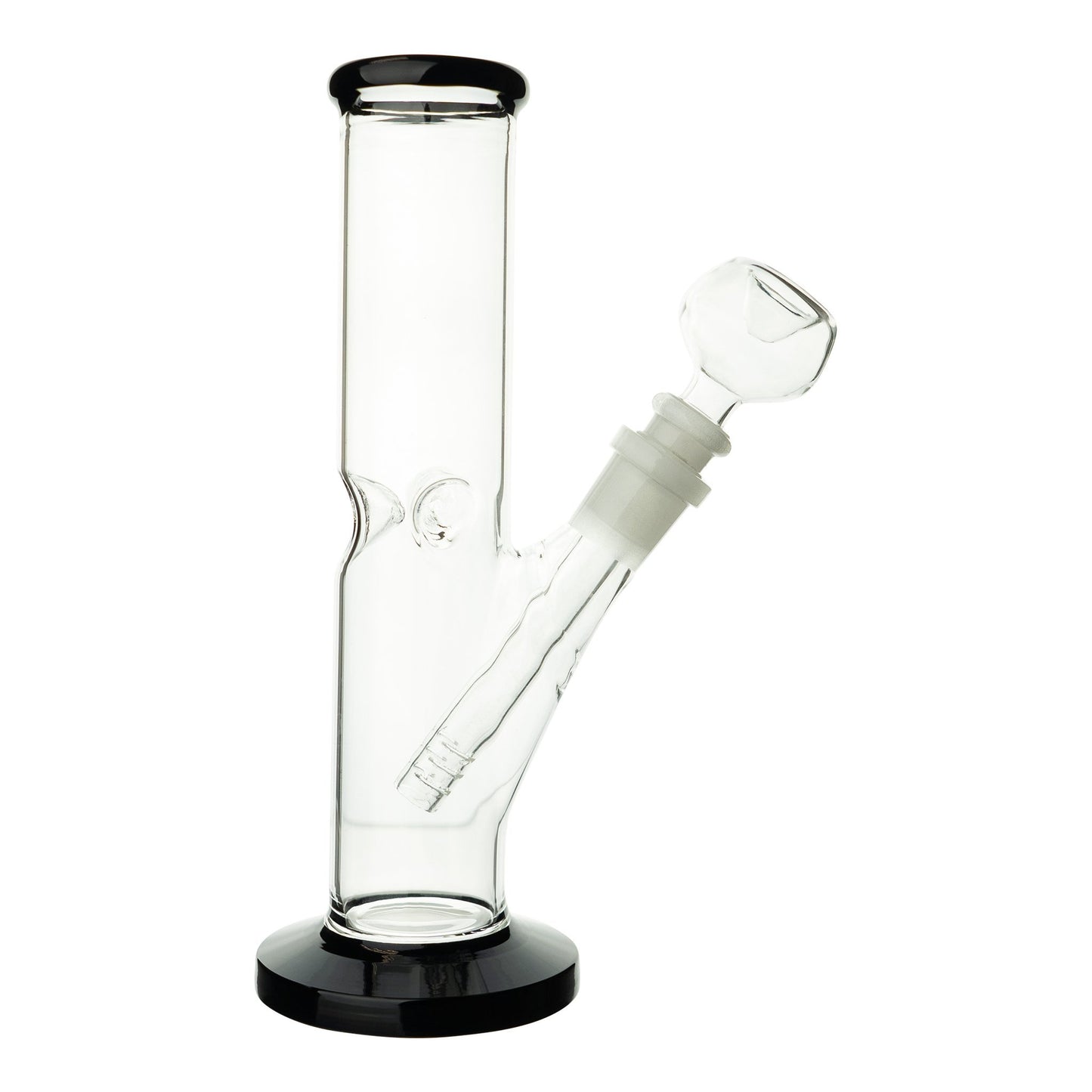 Straight Up Glass Bong - 8in Black
