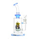 9.5-inch clear glass bong smoking device splash guards cone bowl with handle fish figures inside an aquarium look