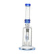 Blue Clear glass bong smoking device built-in catcher, splash guards, bowl iceberg-inspired design laboratory microscope look