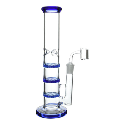 Triple Honeycomb Straight Tube Dab Rig - 10in