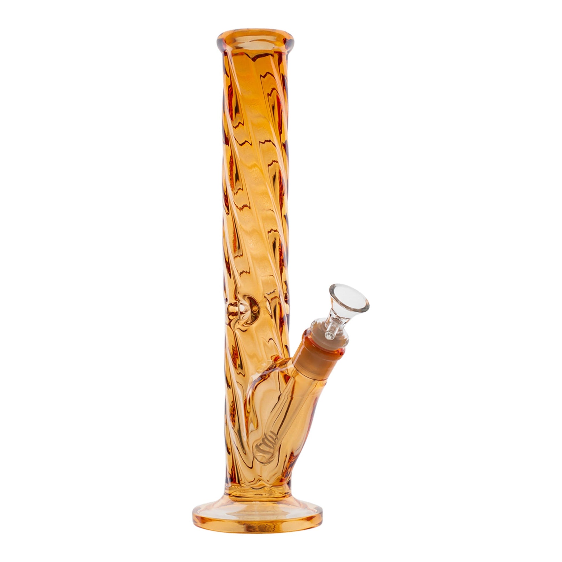 Twisted Rainbow Straight Tube Bong - 12.5in