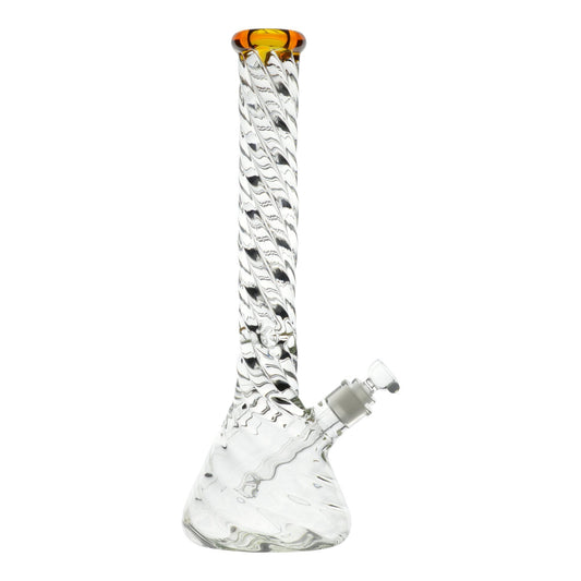 Twisted Tower Beaker Bong - 16in Gold