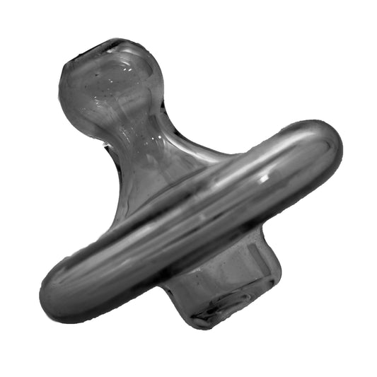 Grey Small and pocket-friendly silicone non-stick carb cap in bright colors UFO flying saucer shape and look