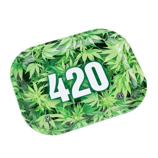 V Syndicate 420 Leafy Metal Rolling Tray