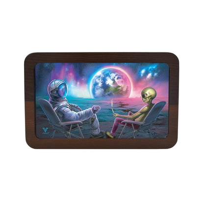 V Syndicate Blunt Orbit 3D HD Wood Rolling Tray - 8in