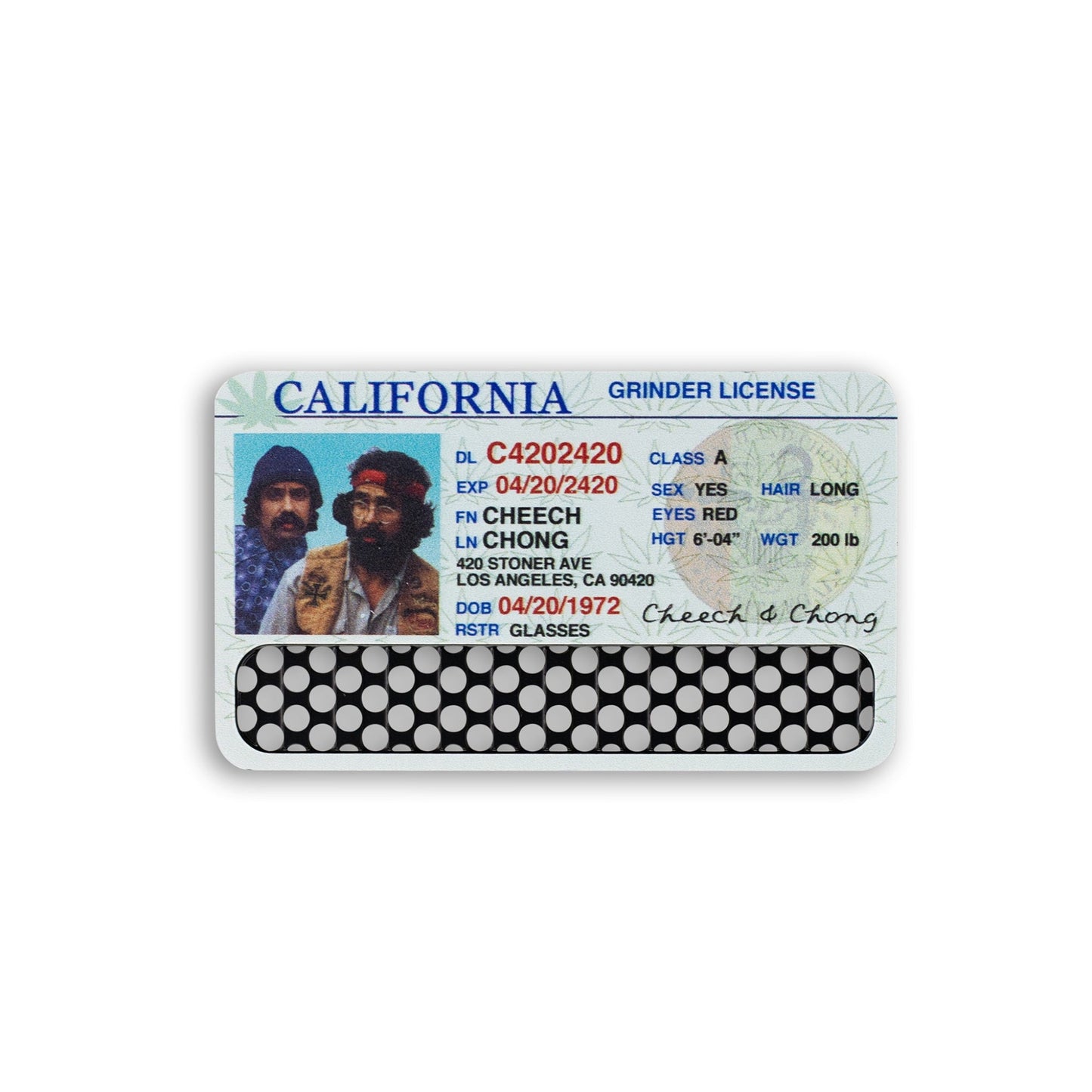 V Syndicate Cheech n Chong Nonstick Grinder Card