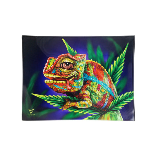 V Syndicate Cloud 9 Chameleon Glass Rolling Tray Small