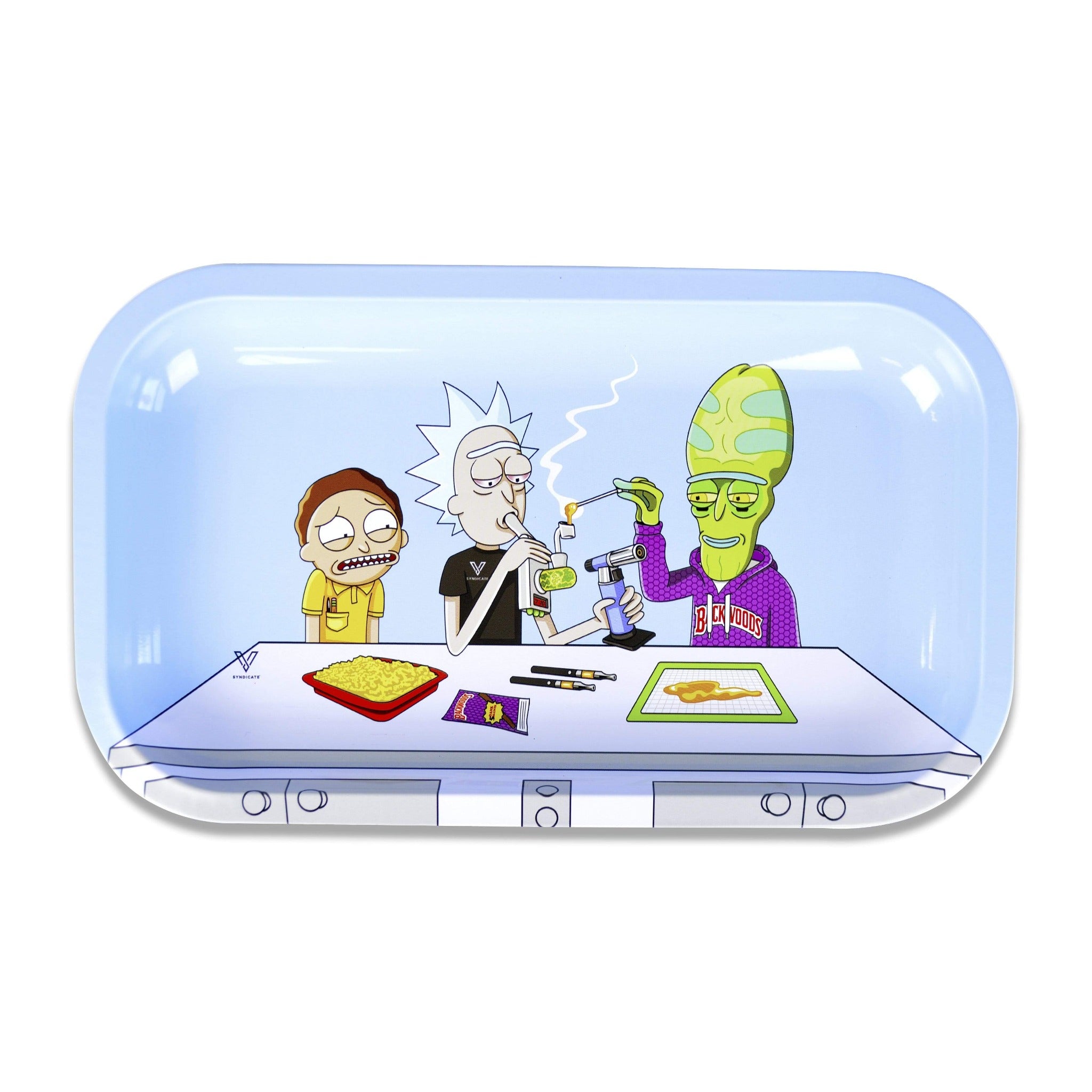 Rick and Morty Metal Rolling Trays - Medium (10.5 in x 6.25 in x 1 in)