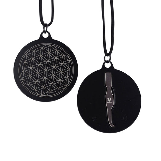 V Syndicate Flower of Life Dabit Necklace Black