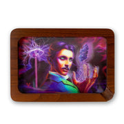 V Syndicate Small High Def Wooden Rolling Tray - 7.5in High Voltage