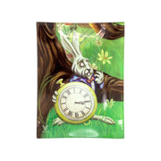 V Syndicate White Rabbit Shatter Resistant Glass Rolling Tray - 6.5in
